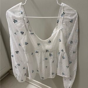 Long sleeve floral shirt